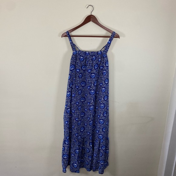 Old navy blue floral midi dress with pockets women's size‎ xl - Picture 4 of 6